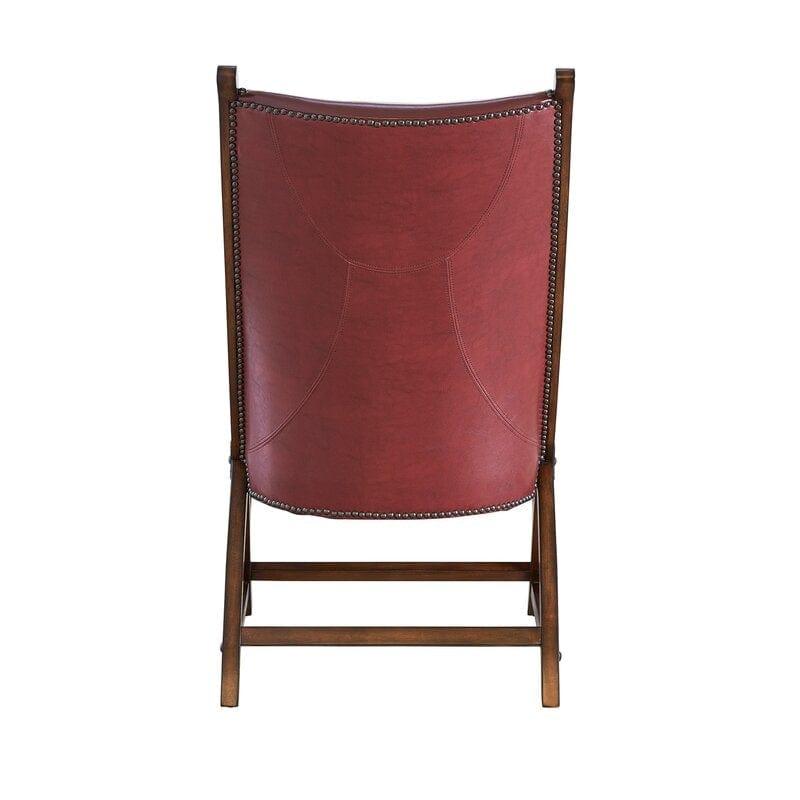 Wide Unique Back Design Armchair With Ottoman - Ouch Cart 