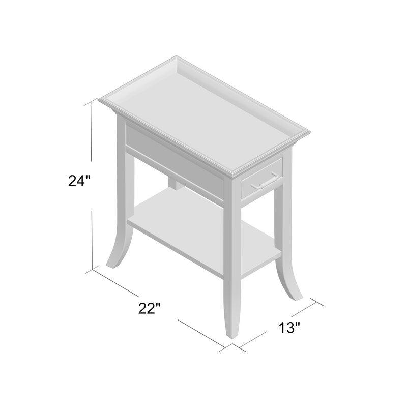 Clermont Tall Tray Top End Table with Storage - Ouch Cart 