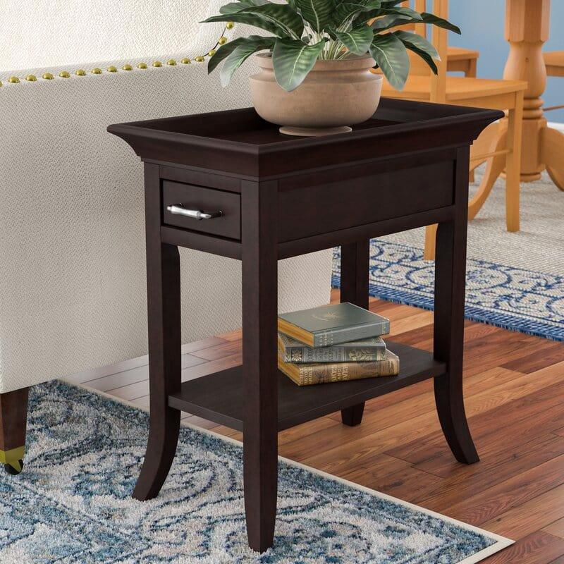 Clermont Tall Tray Top End Table with Storage - Ouch Cart 