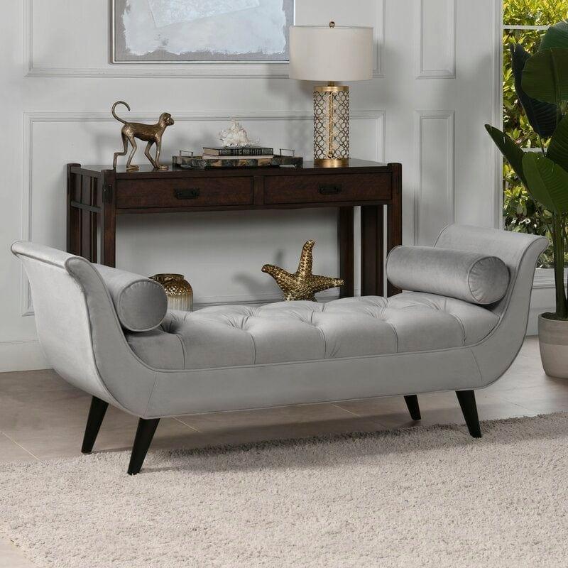 Modern Upholstered Tufted Cordelia Bench Button for Bedroom,Entryway Living Room - Ouch Cart 