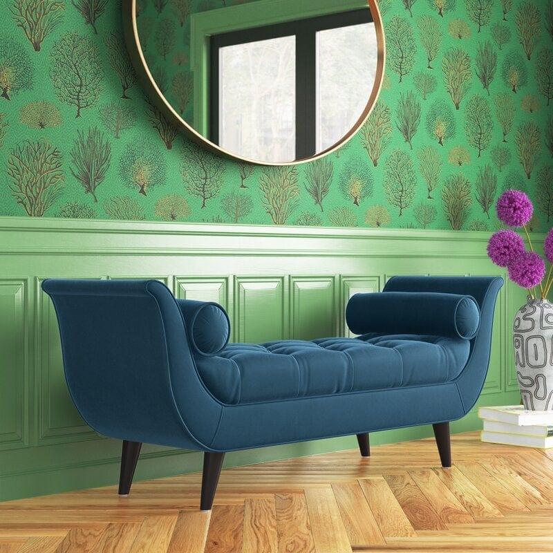 Modern Upholstered Tufted Cordelia Bench Button for Bedroom,Entryway Living Room - Ouch Cart 