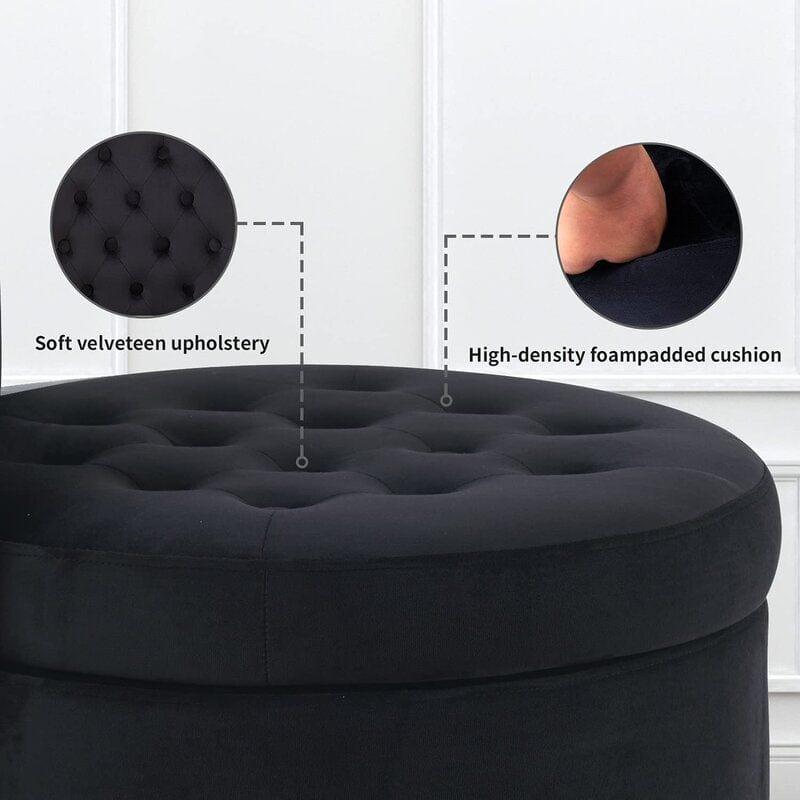 Coreas Wide Tufted Velvet Wingback Chair - Ouch Cart 