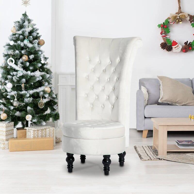 Coreas Wide Tufted Velvet Wingback Chair - Ouch Cart 