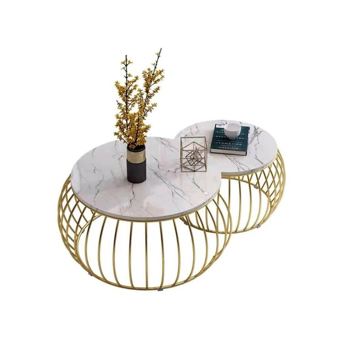 ORNATE NESTING COFFEE TABLE SET OF 2 - Ouch Cart 