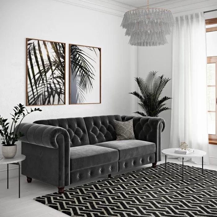 Dallas 3 Seater Chesterfield Sofa Bed - Ouch Cart 