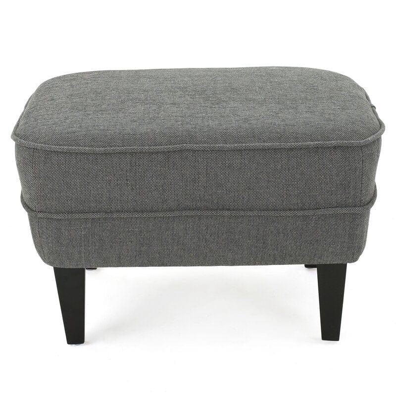 Wide Tufted Armchair and Ottoman - Ouch Cart 
