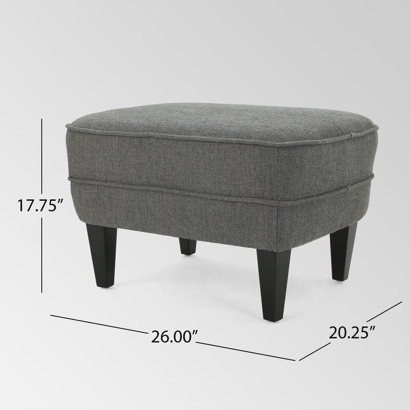 Wide Tufted Armchair and Ottoman - Ouch Cart 