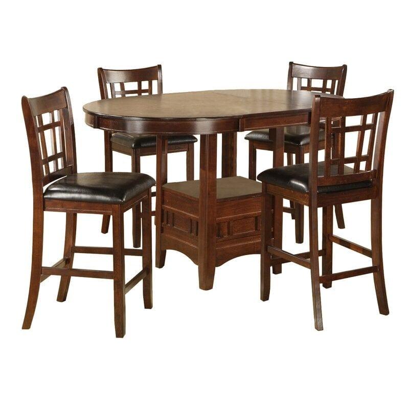 Degraffenreid 4 - Person Counter Height Dining Set - Ouch Cart 
