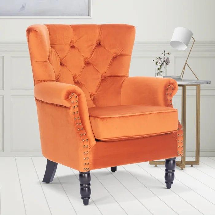 Devlin Wide Tufted Wingback Chair - Ouch Cart 