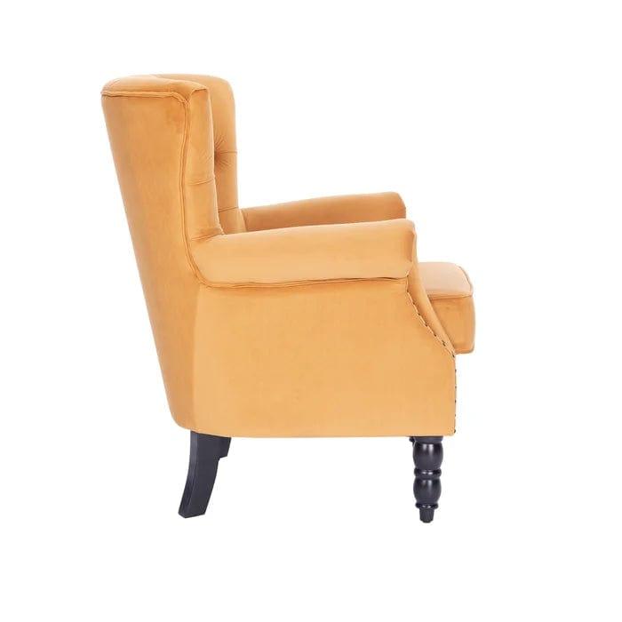 Devlin Wide Tufted Wingback Chair - Ouch Cart 
