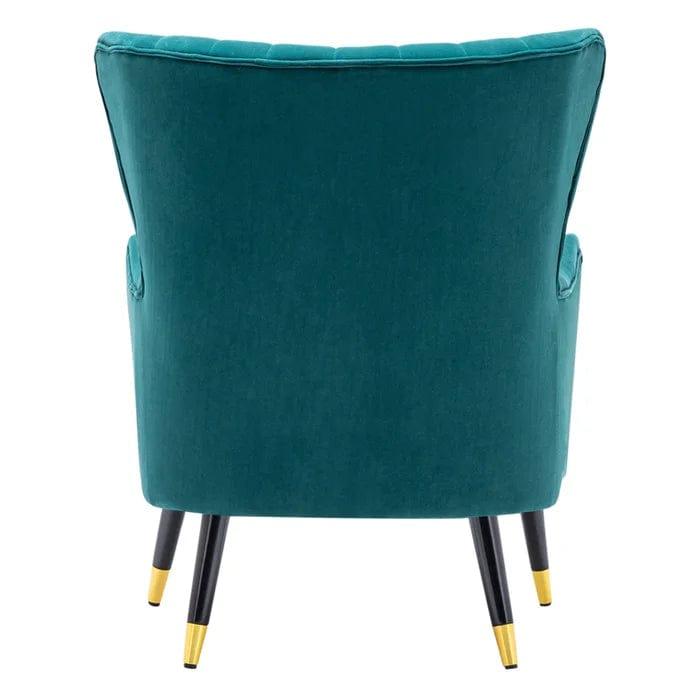 Devon Wide Velvet Wingback Chair - Ouch Cart 
