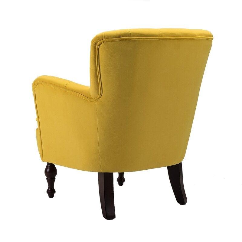 Wide Tufted Velvet Armchair