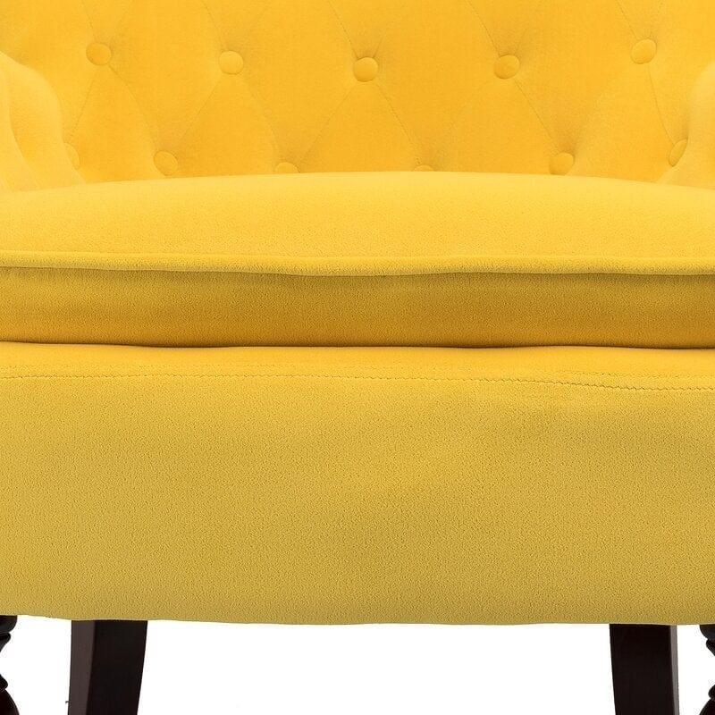Wide Tufted Velvet Arm chair - Ouch Cart 