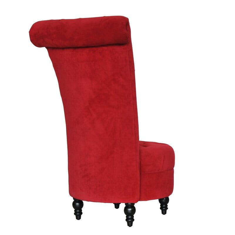 Dinwiddie Wide Tufted Velvet Slipper Chair - Ouch Cart 