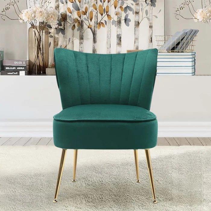 Dominique Wide Tufted Velvet Cocktail Chair - Ouch Cart 