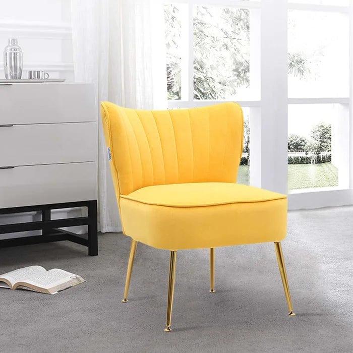 Dominique Wide Tufted Velvet Cocktail Chair - Ouch Cart 