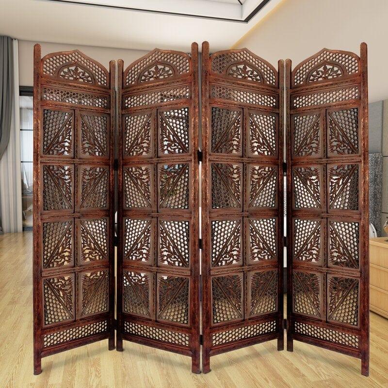 Wooden Partition Panel Folding Room Divider - Ouch Cart 
