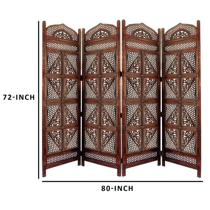 Wooden Partition Panel Folding Room Divider - Ouch Cart 