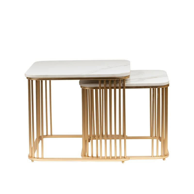 Square Classic Gold Nesting Table - Ouch Cart 