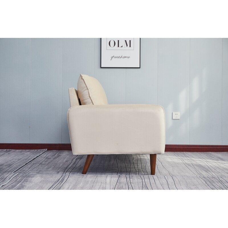 Velvet Square Arm Loveseat with Reversible Cushions - Ouch Cart 