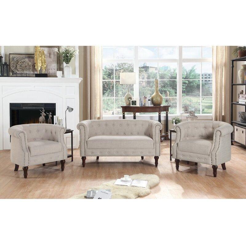 Elizabeth Street 3 Piece Living Room Set 4 Seater - Ouch Cart 