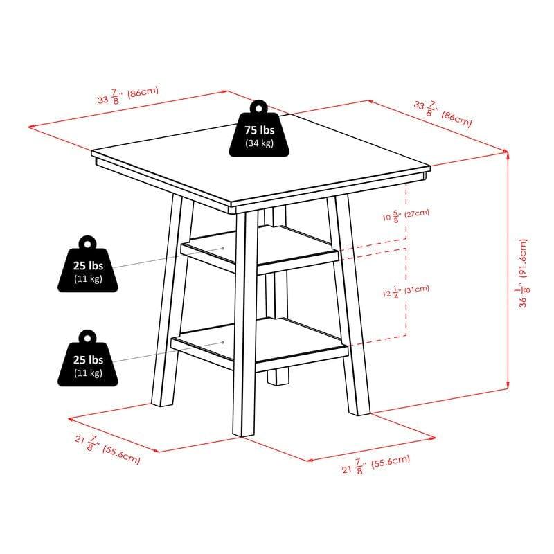 Espinosa 4 - Person Counter Height Dining Set