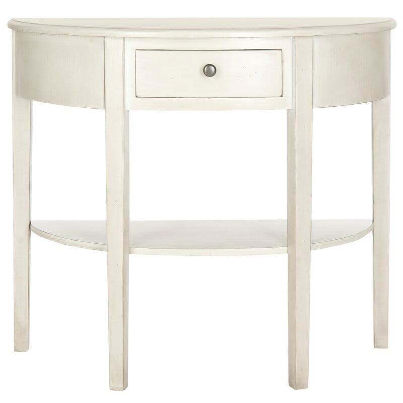 Half moon shape Solid Wood Console Table with Drawer - Ouch Cart 
