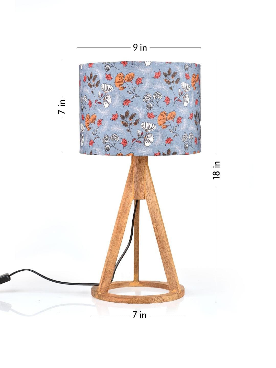 Blue Garden Trio Wooden Lamp - Ouch Cart 