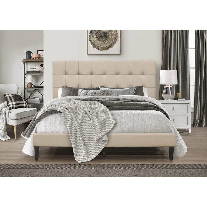 Forsan Tufted Upholstered Low Profile Platform Bed - Ouch Cart 