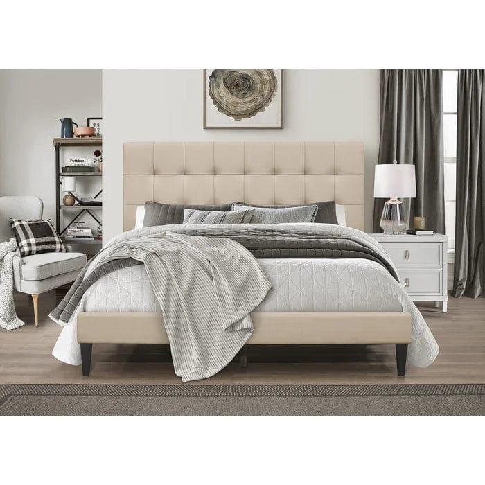 Forsan Tufted Upholstered Low Profile Platform Bed