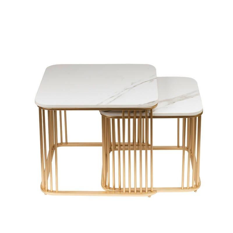 Square Classic Gold Nesting Table - Ouch Cart 