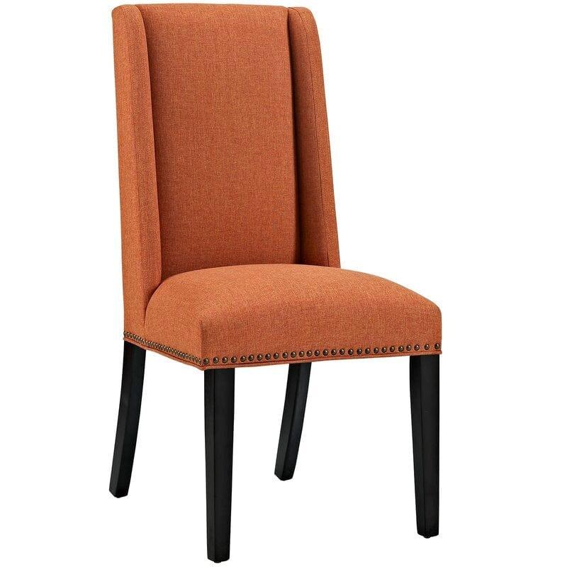 Wooden Back Side Dinning Chair in Medium Gray - Ouch Cart 