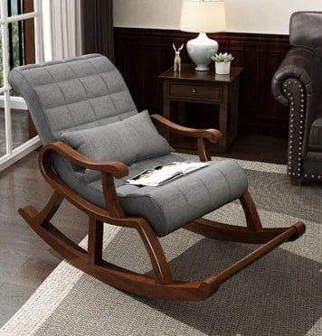 Warren Tufted Rocking Chair - Grey - Ouch Cart 