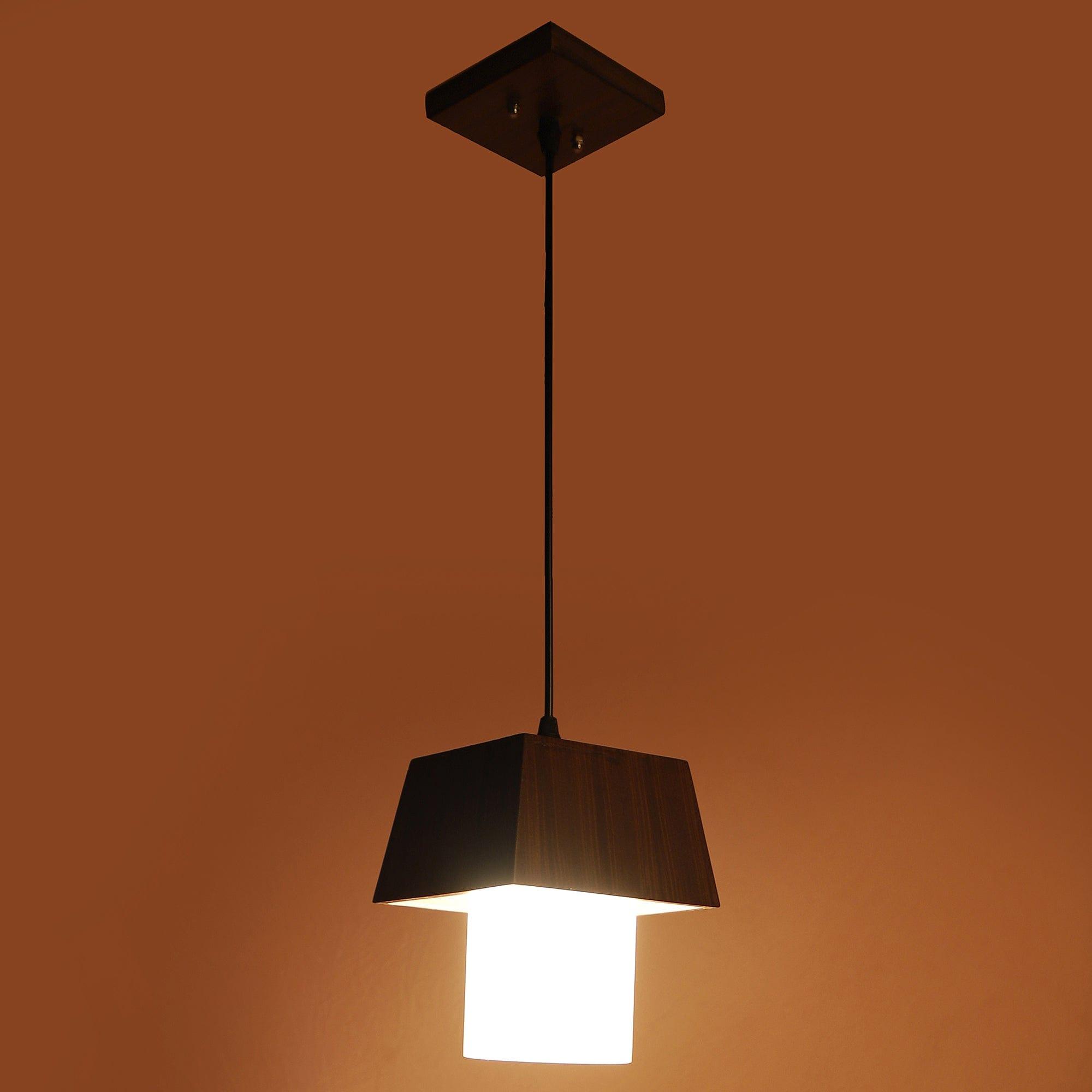 Iron Hanging Lights Brown Finish