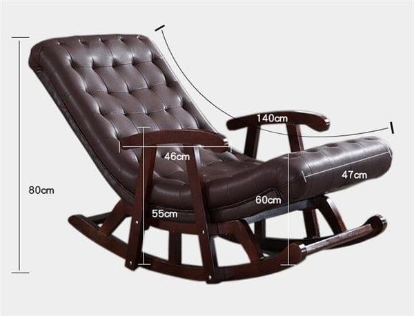 Ergonomic Sheesham Wood Rocking Chair - Ouch Cart 