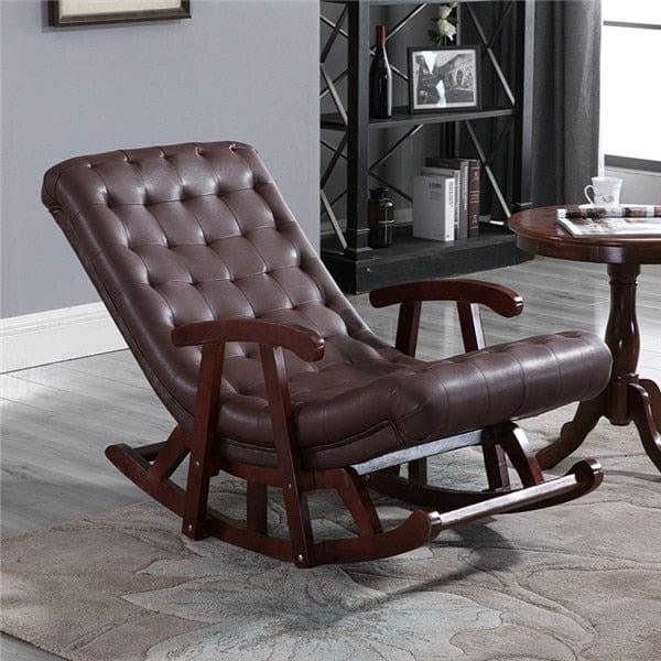 Ergonomic Sheesham Wood Rocking Chair - Ouch Cart 