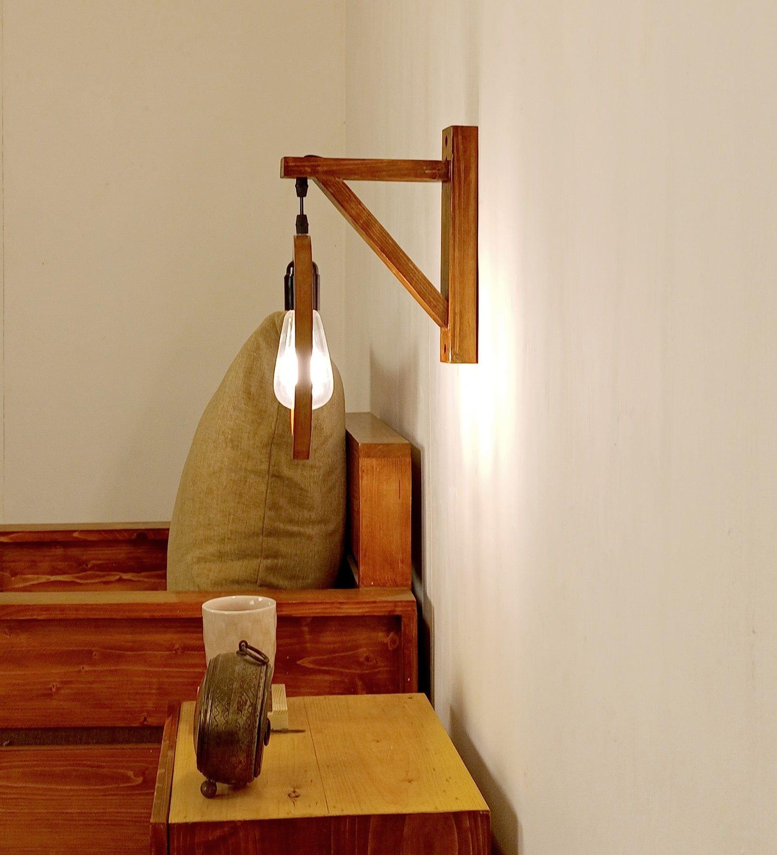 Halo L Brown Wooden Wall Light (BULB NOT INCLUDED) - Ouch Cart 