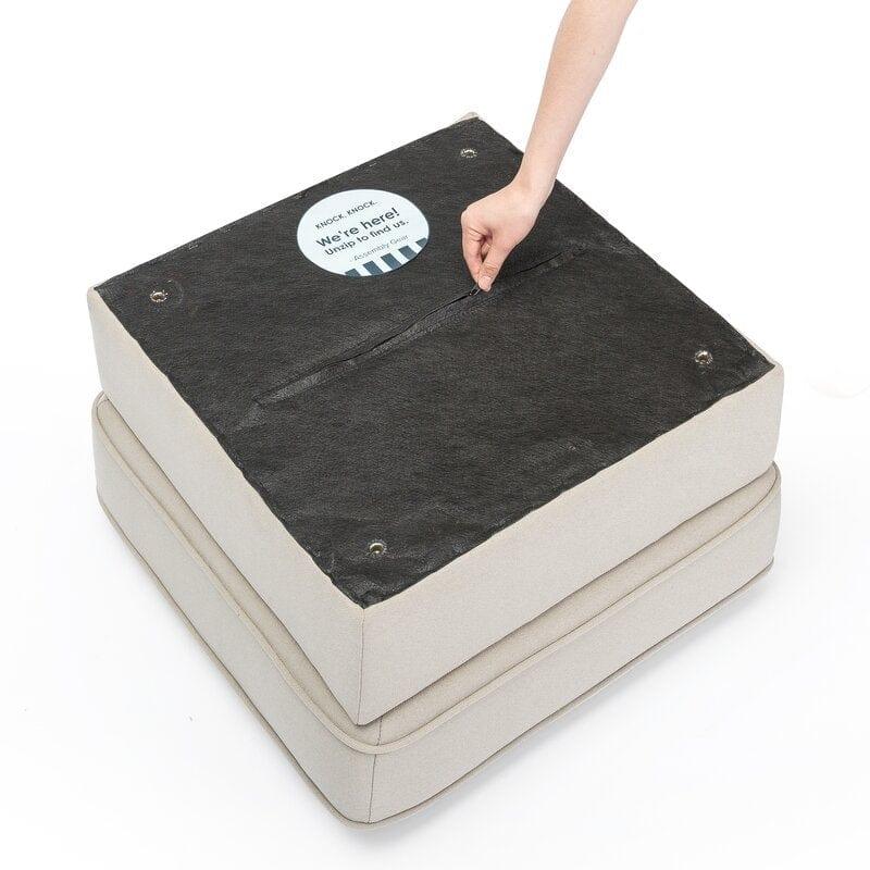 Wide Square Standard Ottoman - Ouch Cart 