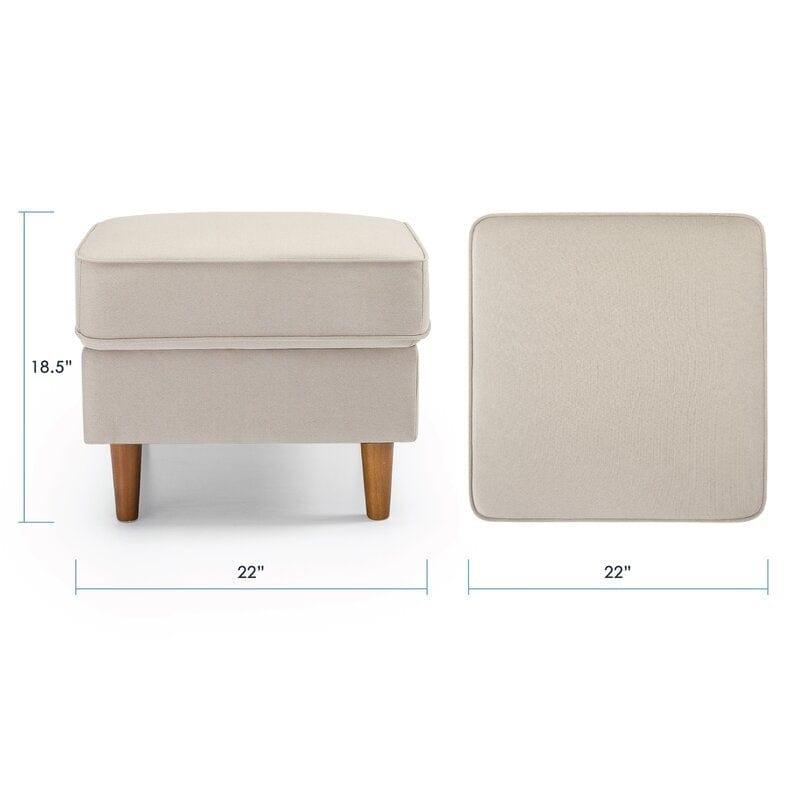 Wide Square Standard Ottoman - Ouch Cart 
