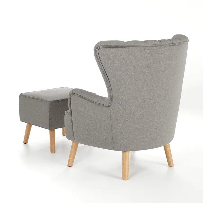 Harden Wide Tufted Wingback Chair and Ottoman - Ouch Cart 