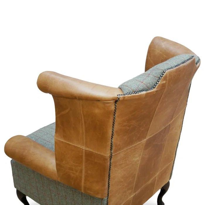 Harrisonville Upholstered Wingback Chair & Footrest