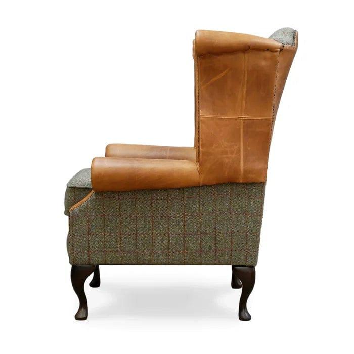 Harrisonville Upholstered Wingback Chair & Footrest - Ouch Cart 