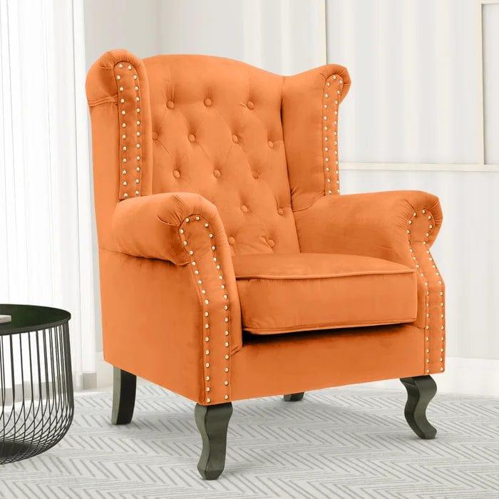Hayden Wide Tufted Velvet Chair - Ouch Cart 