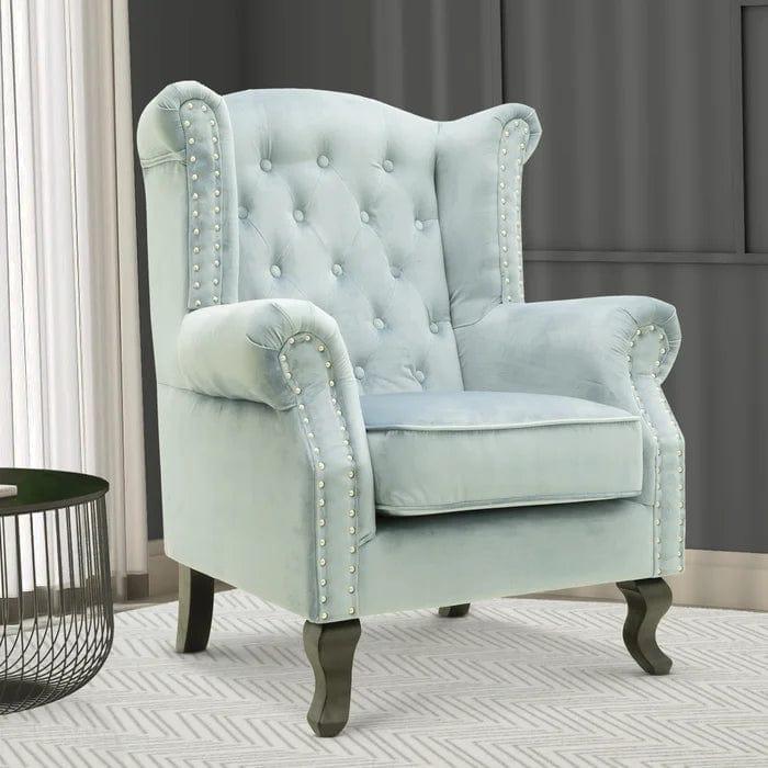 Hayden Wide Tufted Velvet Chair - Ouch Cart 