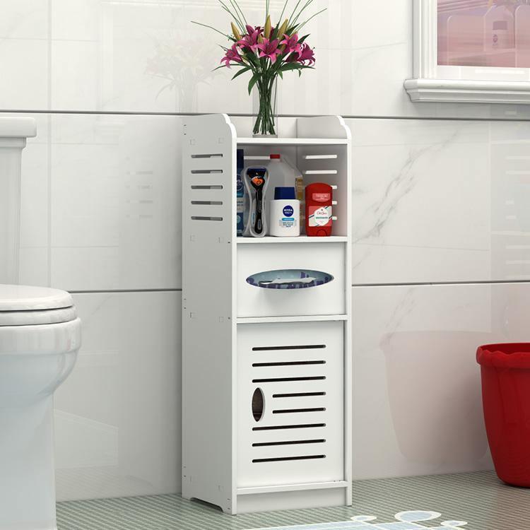 Bathroom side corner floor PVC cabinet