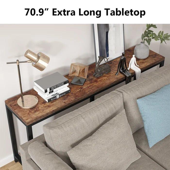 Heeter Iron And Wood Console Table - Ouch Cart 