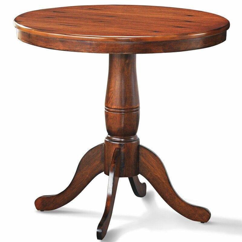 Wooden Sheesham Wood Round Dinning Table - Ouch Cart 