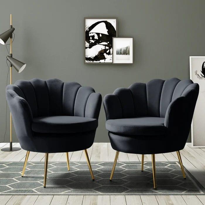 Hendrix Upholstered Barrel Chair (Set of 2) - Ouch Cart 