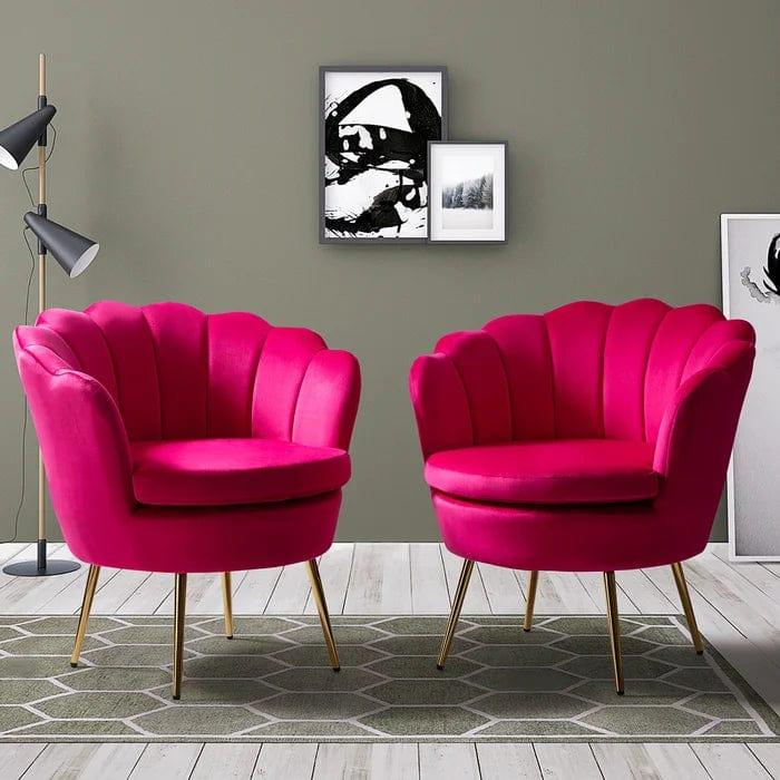 Hendrix Upholstered Barrel Chair (Set of 2) - Ouch Cart 