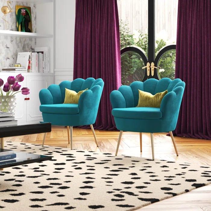Hendrix Upholstered Barrel Chair (Set of 2) - Ouch Cart 